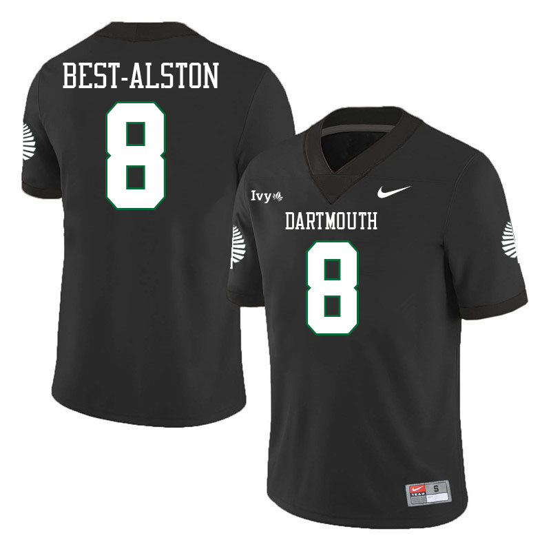 Dartmouth Big Green #8 Cameron Best-Alston College Football Jerseys,Uniforms Stitched-Black